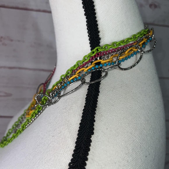 *SOLD on EBAY The ultimate 80’s-90’s multi-strand chain necklace! Neon - costume - Picture 2 of 4